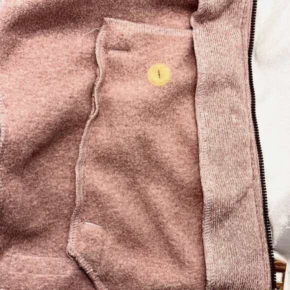 Calvin Klein Tech Fleece Jacket Pink M Pockets Athleisure Full Zip Quiet Luxury - Picture 8 of 12